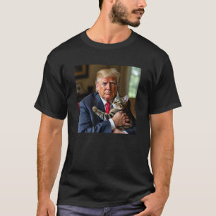 T-shirt Trump aime les chats Drôle Photo Rendre les animau