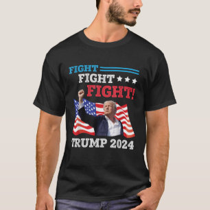T-shirt Trump avec le drapeau américain lutte contre Trump