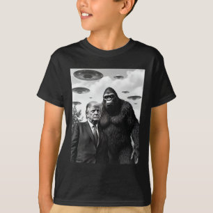 T-shirt Trump Bigfoot Ufo Rencontre Alienne Extraterrestre