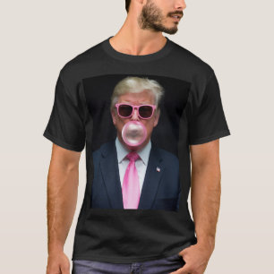 T-shirt Trump Bubble Gum Rose Président 47 États-Unis