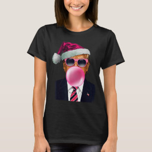 T-shirt Trump Bubble-gum Soufflant Du Bubble Gum Noël Rose