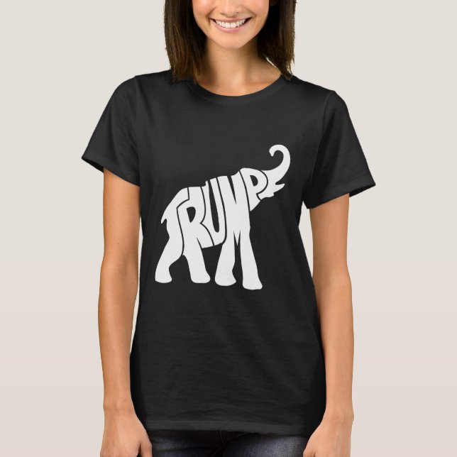 T-shirt Trump Chemise Républicaine Des Éléphants Pour Ses  (Devant)