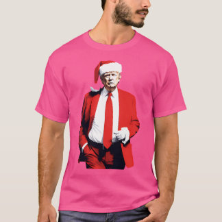 T-shirt Trump Dans La Suite Rouge Comme Père Noël