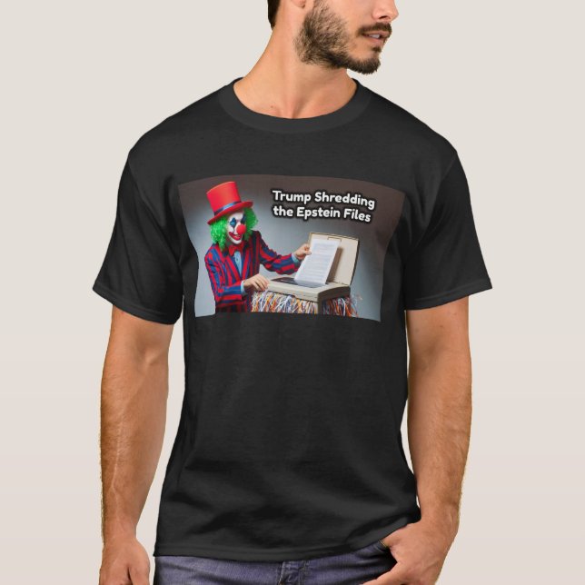 T-shirt Trump déchirant les fichiers Epstein (Devant)