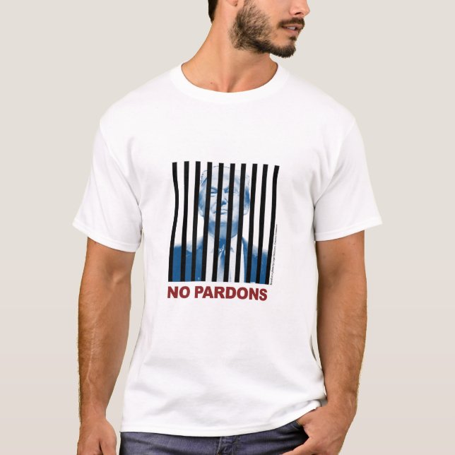 T-shirt Trump derrière les barreaux — Pas de pardon 3 (Devant)