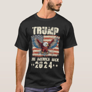 T-shirt Trump Eagle Président américain 2024 Reprendre l'A