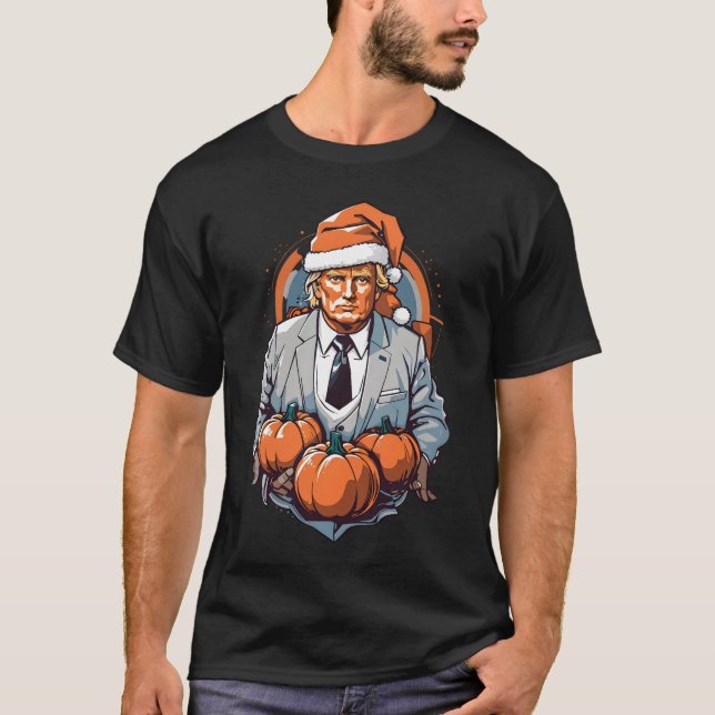 T-shirt Trump éffrayant drôle citrouille Halloween (Devant)
