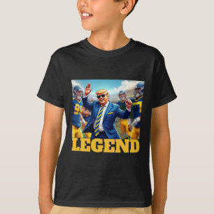 T-shirt Trump Footbyll Danse Collégiale Bleue Et Jaune
