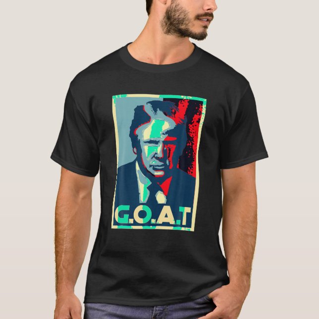 T-shirt Trump GOAT Middle Finger Je serai de retour Électi (Devant)