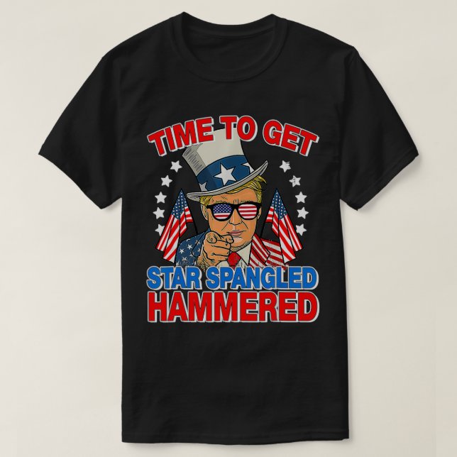 T-shirt Trump Il Est Temps D'Obtenir L'Étoile Frappée 4 E  (Design devant)
