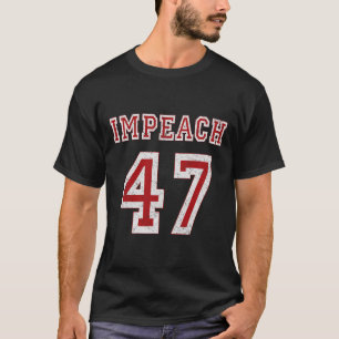 T-shirt Trump Impeach 47 Président anti-Trump 8647 - Noir