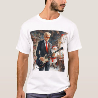 T-shirt Trump Jouer Guitare électrique SANTA CLAUS atelier