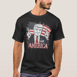 T-shirt Trump - L'Amérique en tête avec une vision