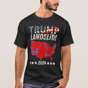 T-shirt Trump Landslide 2024 Carte électorale Trump Winner