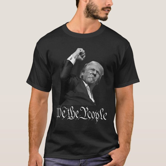 T-shirt Trump lève D'Abord Le Peuple (Devant)