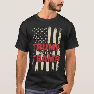 T-shirt Trump ou le Clochard Patriote Usa Drapeau Trump Va
