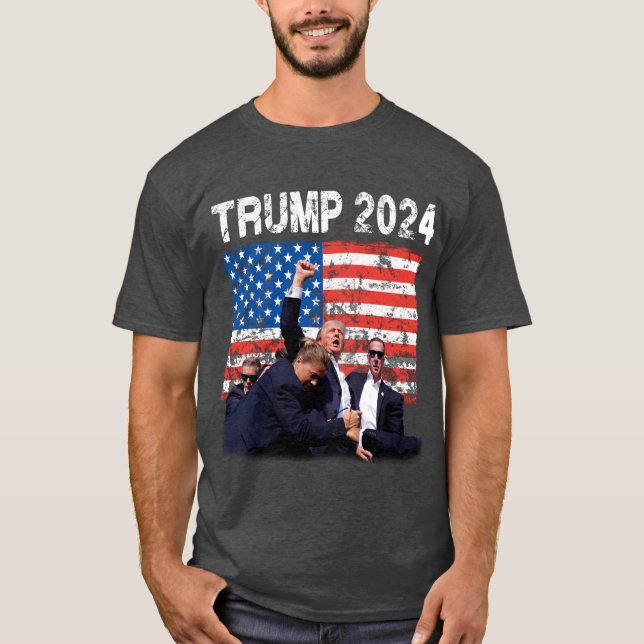 T-shirt Trump Pour 2024. (Devant)