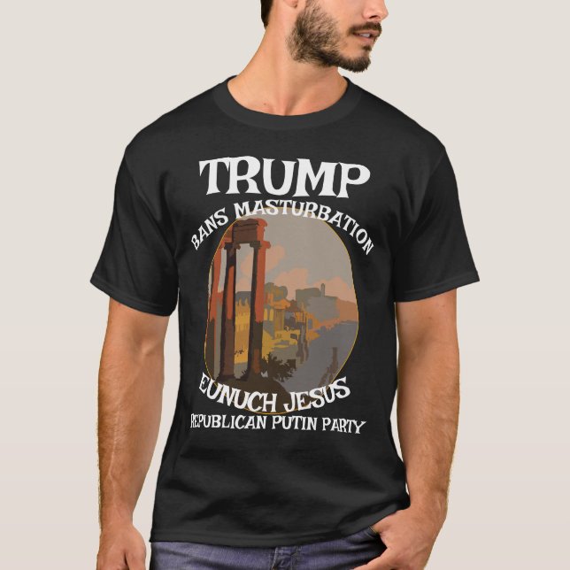 T-shirt Trump Public Masturbation Video Monkey WH Zoo (Devant)