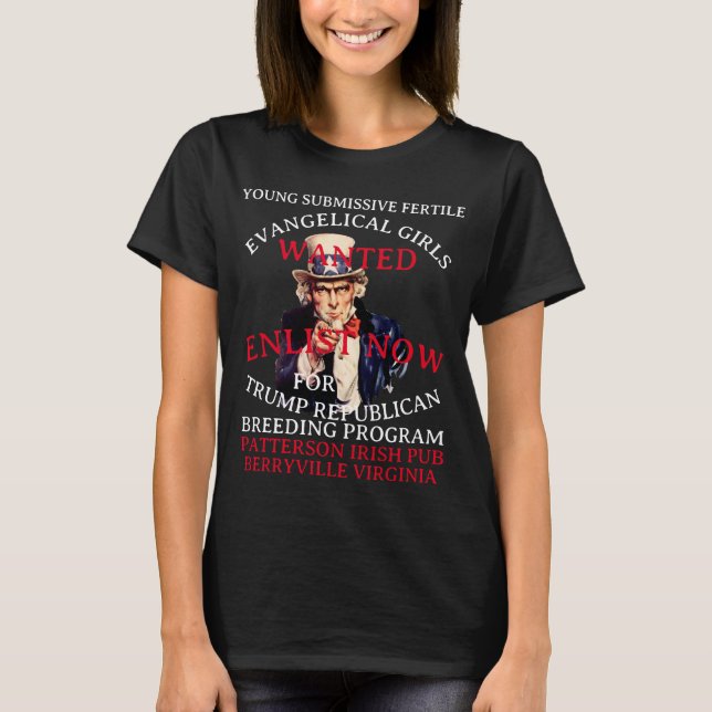 T-SHIRT TRUMP REPUBLICAN BREEDING PROGRAM ENLIST MAINTENAN (Devant)