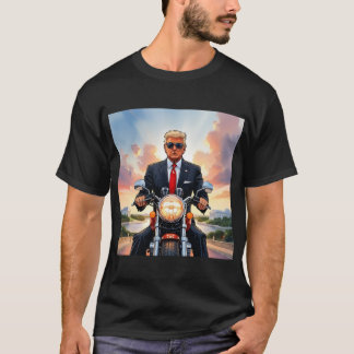 T-shirt Trump Riding Motorcycle US Capitol Washington DC