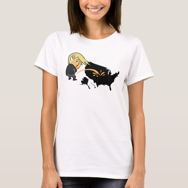 T-shirt Trump ruine l'Amérique (Devant)