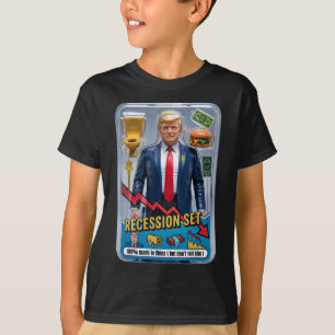 T-shirt Trump Satire Survié Récession Box Set Action Fig