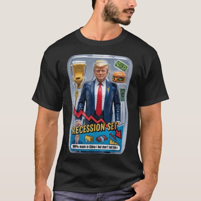 T-shirt Trump Satire Survié Récession Box Set Action Fig (Devant)
