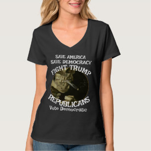 T-shirt Trump Sous-marin col en V