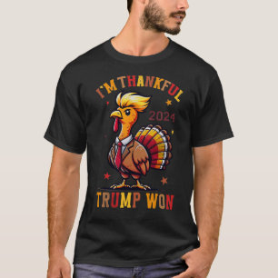 T-shirt Trump Thanksgiving - Je suis heureux que Trump ait