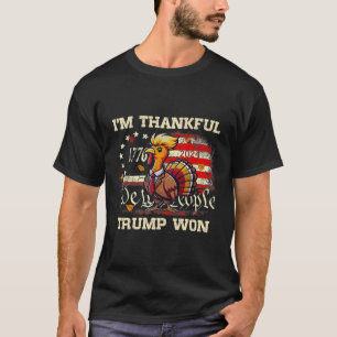 T-shirt Trump Thanksgiving - Je suis heureux que Trump ait
