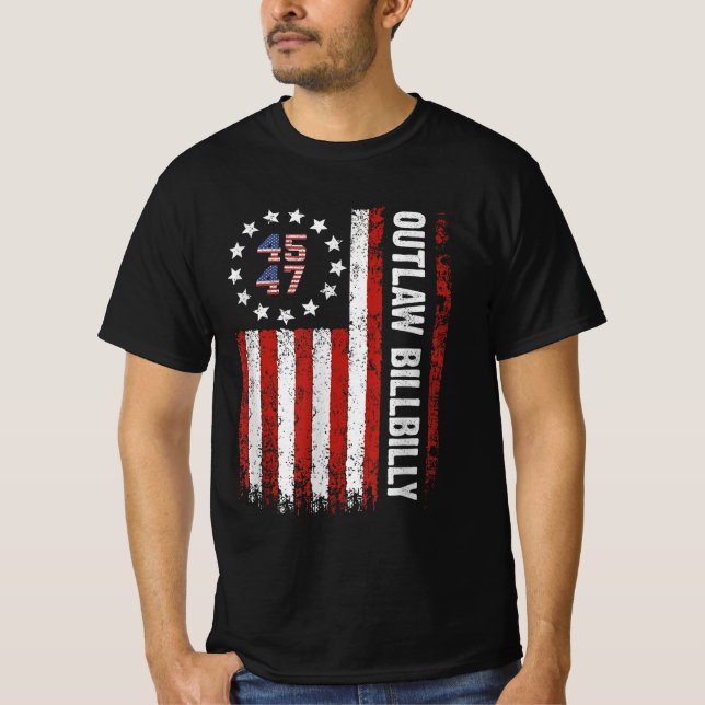 T-shirt Trump Vance 2024 J.D. Vance Outlaw Hillbilly (Devant)