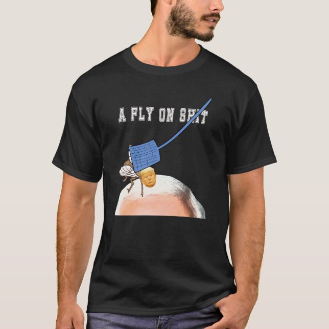 T-shirt Trump vole sur Pence Head avec Flyswatter, ZFJ (Devant)
