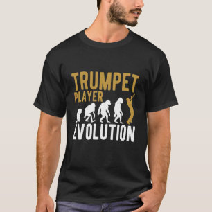 T-shirt Trumpet Evolution Trumpet Jazz Sheet Musique Jazz