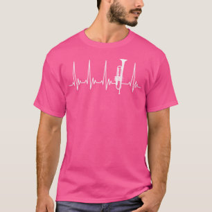 T-shirt Trumpet Hearbeat Design Pulse Beat Ecg For Trumpe