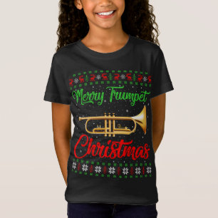 T-Shirt Trumpet Musique Amant Noël Cadeau Vilain Trompette