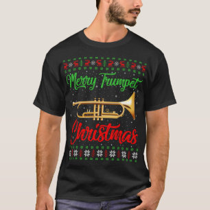 T-shirt Trumpet Musique Amant Noël Cadeau Vilain Trompette