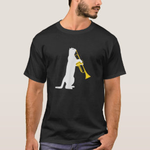 T-shirt Trumpet Player Chat animal cadeau Trumpet