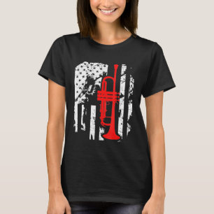 T-shirt Trumpet - Trumpe - Trumpet Flag Shirt