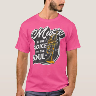 T-shirt Trumpeter Musik La Voix De La Trompette De L'Âme