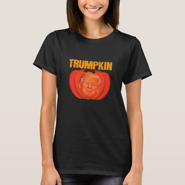 T-shirt Trumpkin Halloween Jack-o'-lantern Graphic Funny (Devant)