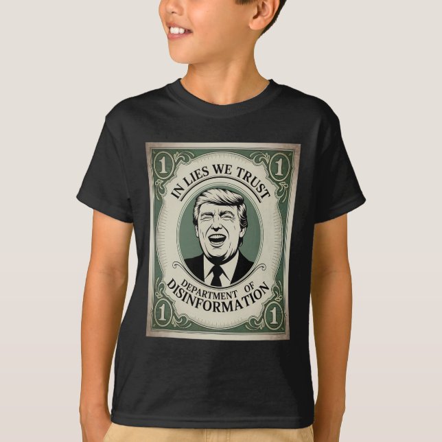 T-shirt “trust Nobody” - Trump Nknote Parody 2  (Devant)