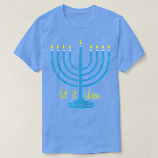 T-shirt Ts Hanoukka Menorah Femmes juives et enfants (Design devant)