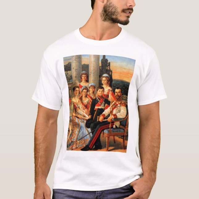 T-shirt Tsar Nicholas II et famille (Devant)