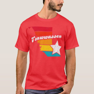 T-shirt Tsawwassen Colombie-Britannique Canada Distres Vin