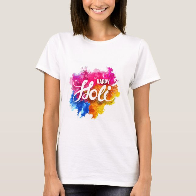 T-shirt Tshert pour Holi (Devant)