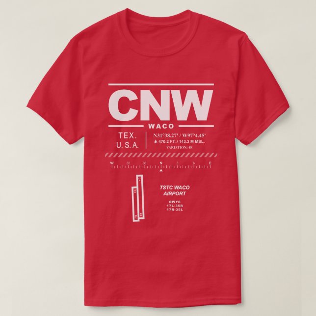 T-shirt TSTC Waco Airport CNW (Design devant)