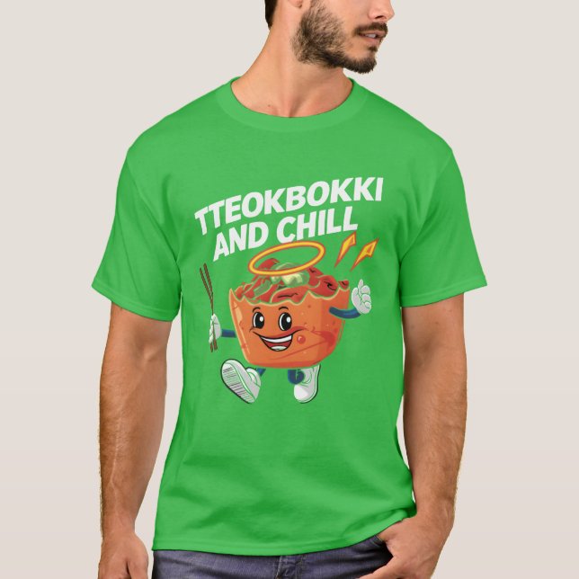 T-shirt Tteokbokki And Chill Korean Food Love boy (Devant)