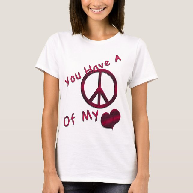 T-shirt Tu as une paix de mon coeur, les femmes adolescent (Devant)