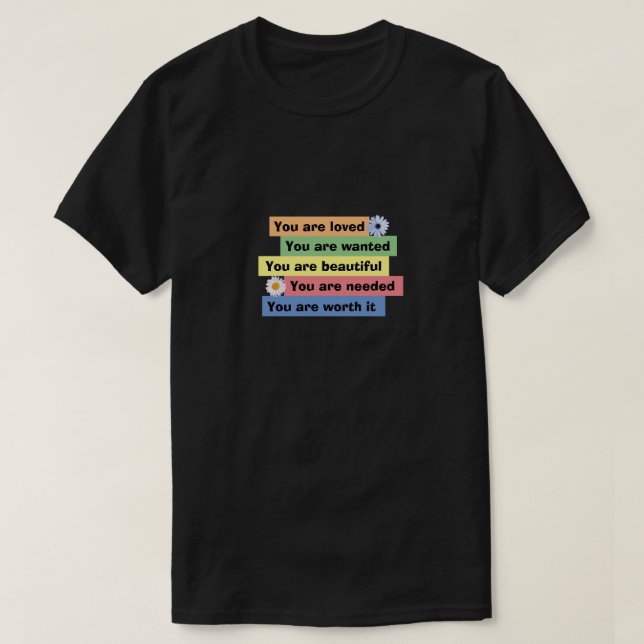 T-shirt Tu es aimé, (Design devant)