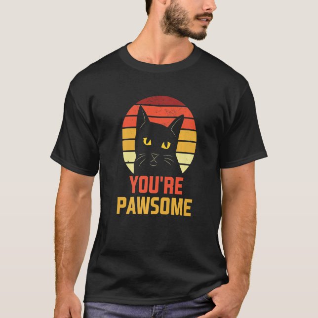 T-shirt Tu es génial Chat Pun Chat Maman Kitten Papa (Devant)